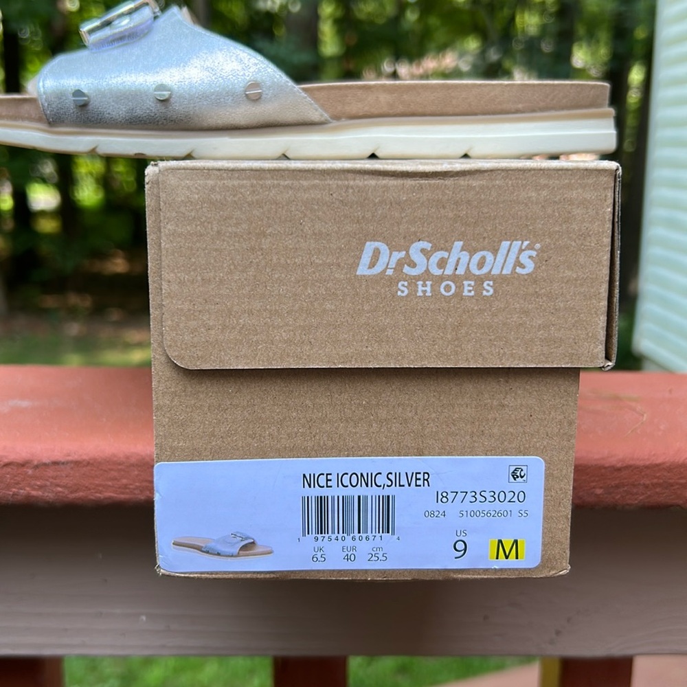 Dr. Scholl's Metallic Silver Nice Iconic Sandal - Picture 9 of 11